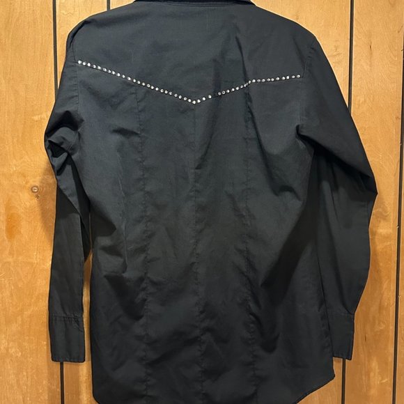 Women's Vintage Ely Cattleman Rhinestone Pearl Snap Shirt - Medium - Picture 6 of 8